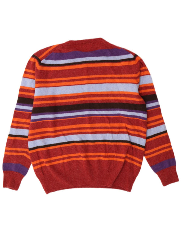 Kappa Boys sweater med rund hals 13-14 år XL Bourgogne stribet uld