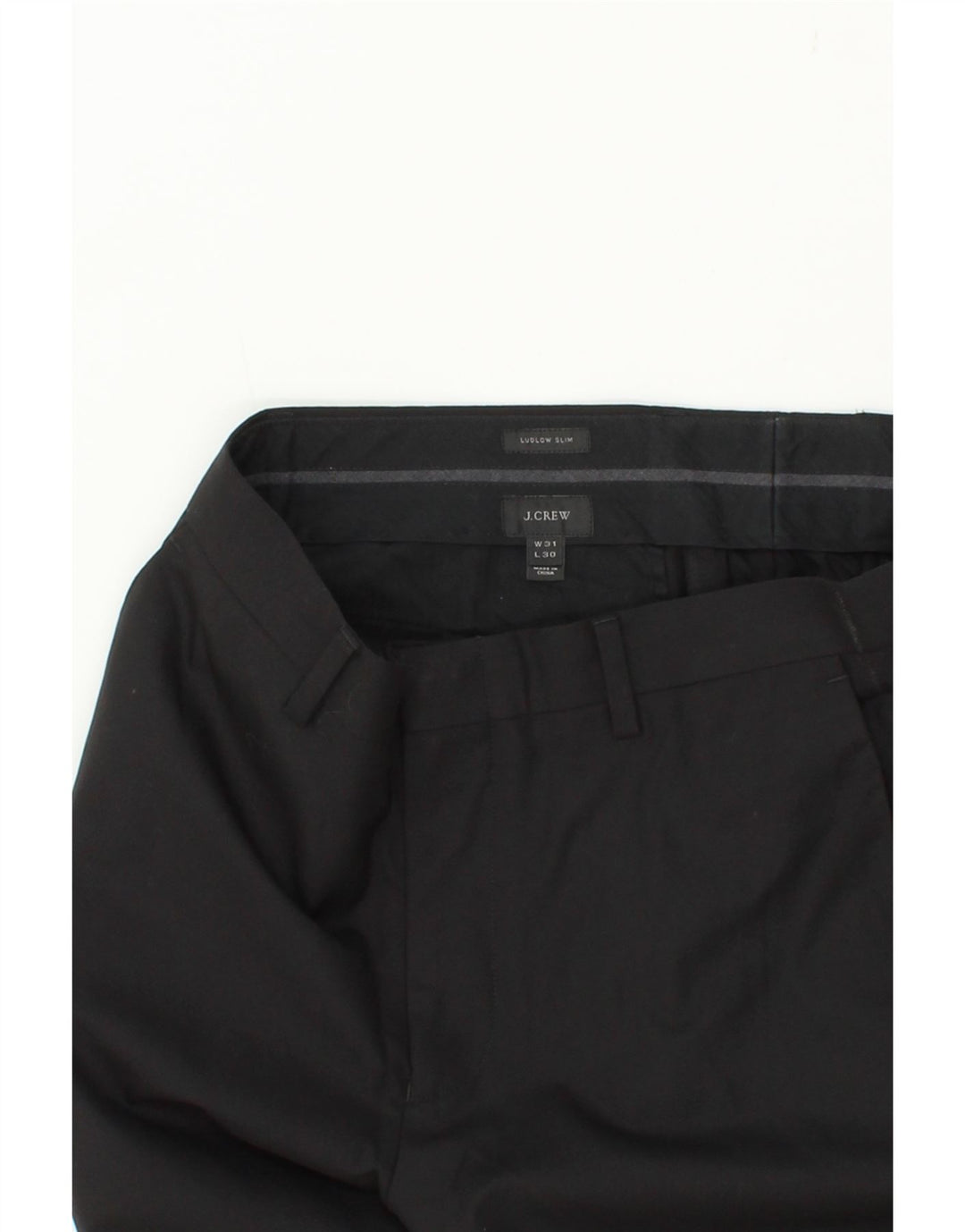 J. CREW Womens Ludlow Slim Chino Trousers W31 L26 Black Wool Vintage J. Crew and Second-Hand J. Crew from Messina Hembry 