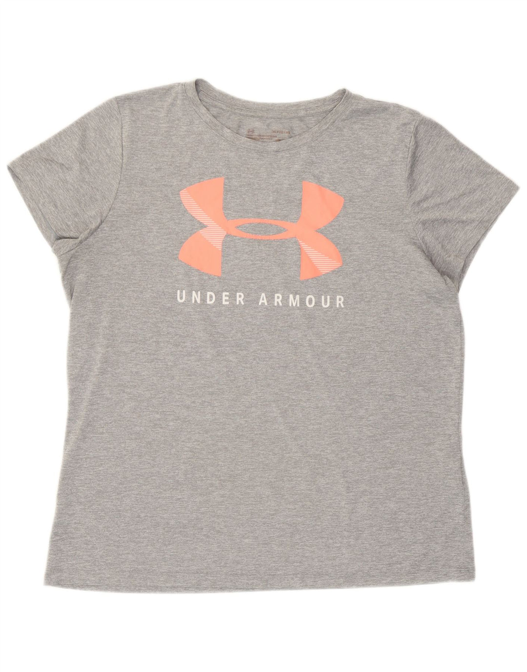 Under Armour Grafisk T-shirt top til kvinder UK 18 XL Grå Flecked Polyester