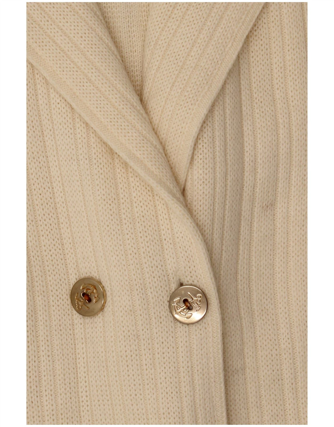 CAGI Dame Oversized dobbeltradet cardigan sweater IT 34 2XS Off White