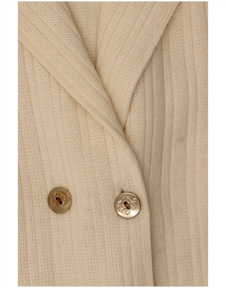 CAGI Dame Oversized dobbeltradet cardigan sweater IT 34 2XS Off White