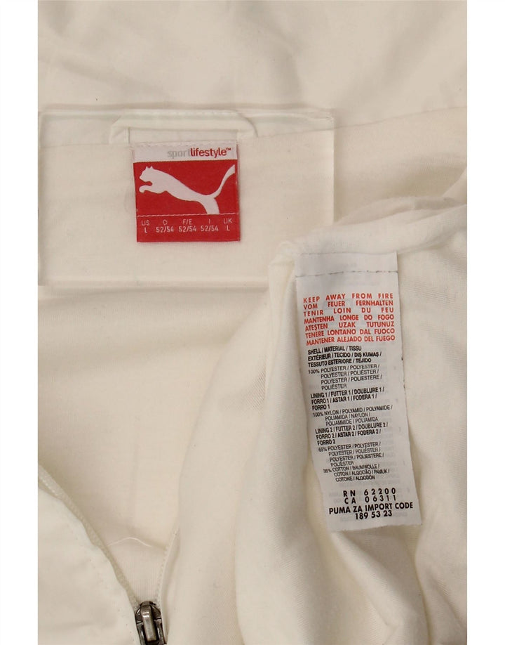 Puma Grafisk træningsdragt topjakke til kvinder Stor hvid Colourblock Polyester