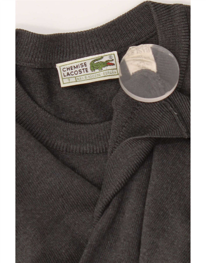 Lacoste Herre sweater med rund hals XL grå uld