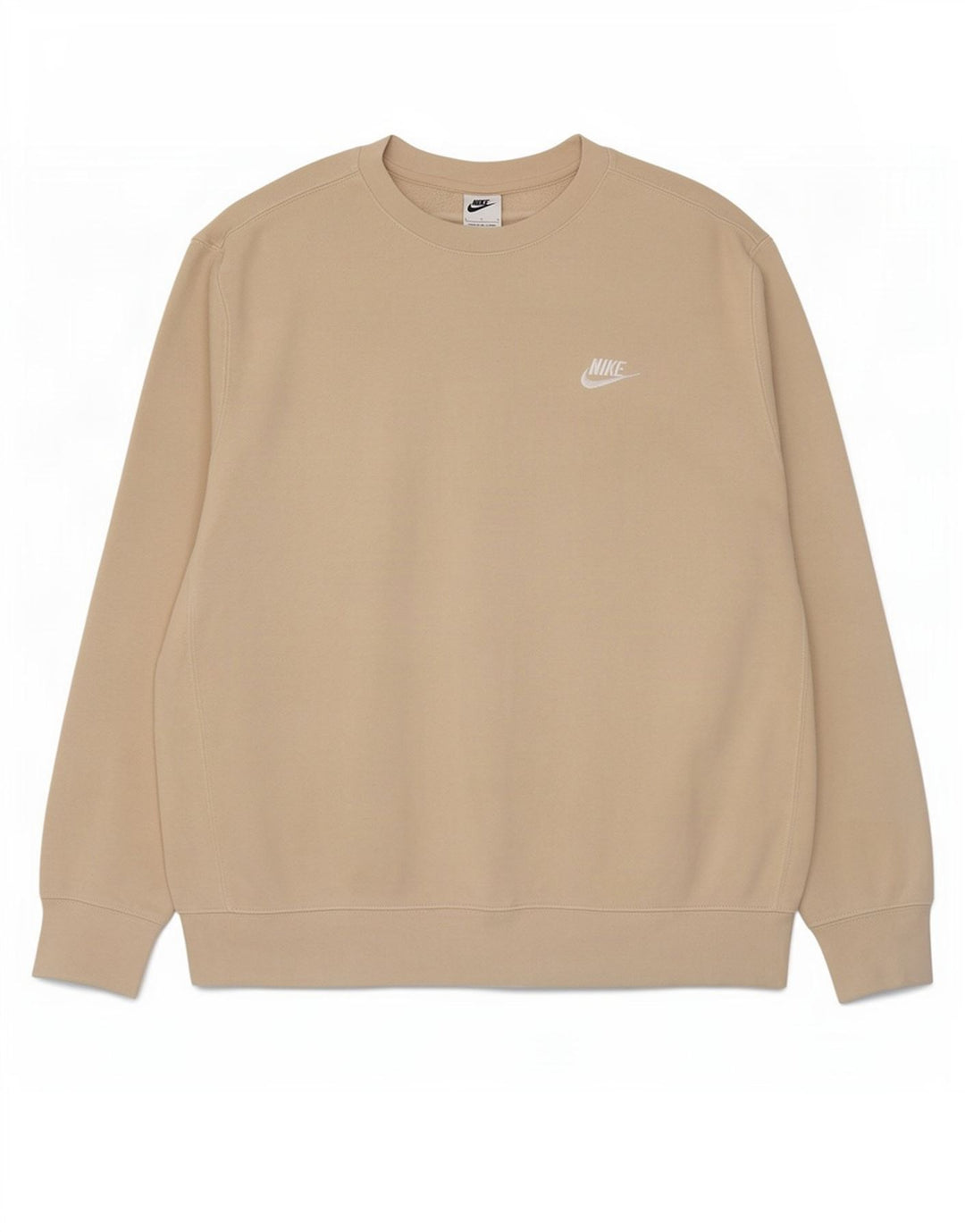 Nike Sweatshirt til mænd, stor beige bomuld