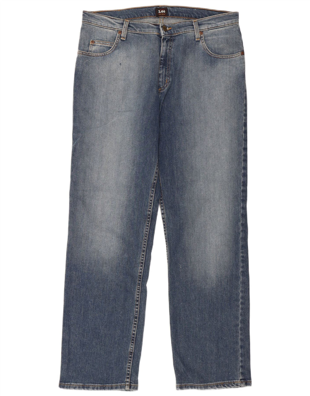 Lee Herre Brooklyn Straight Jeans W36 L32 Blå Bomuld