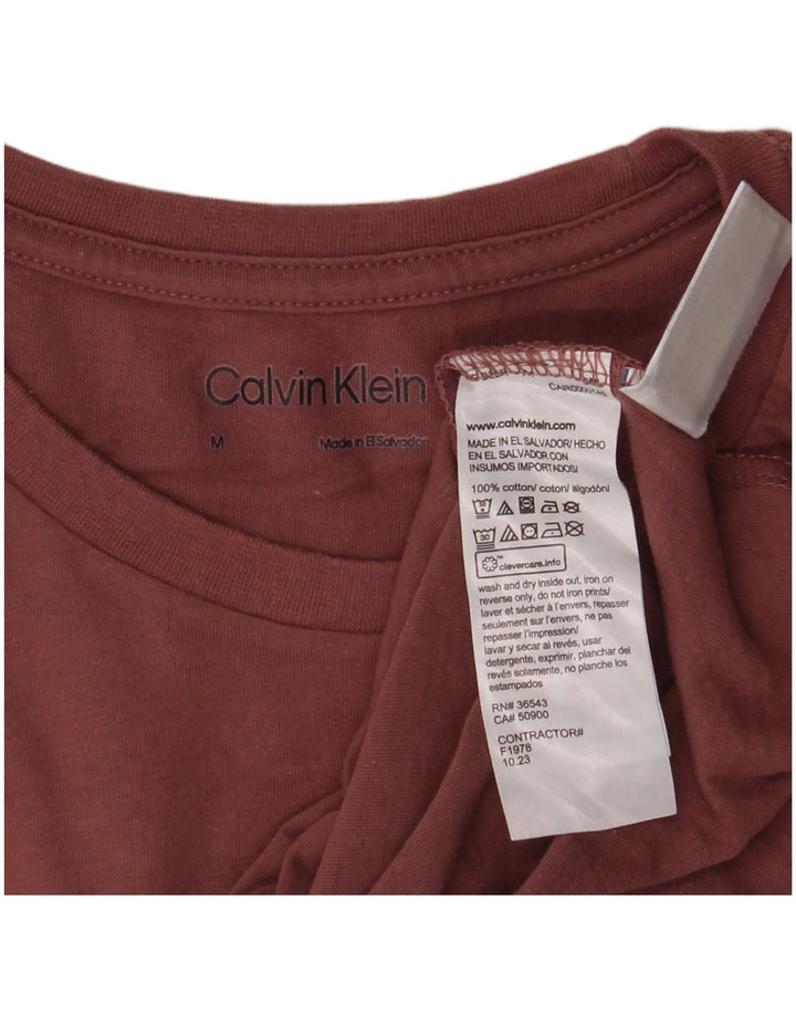 Calvin Klein T-shirt til mænd, medium brun bomuld