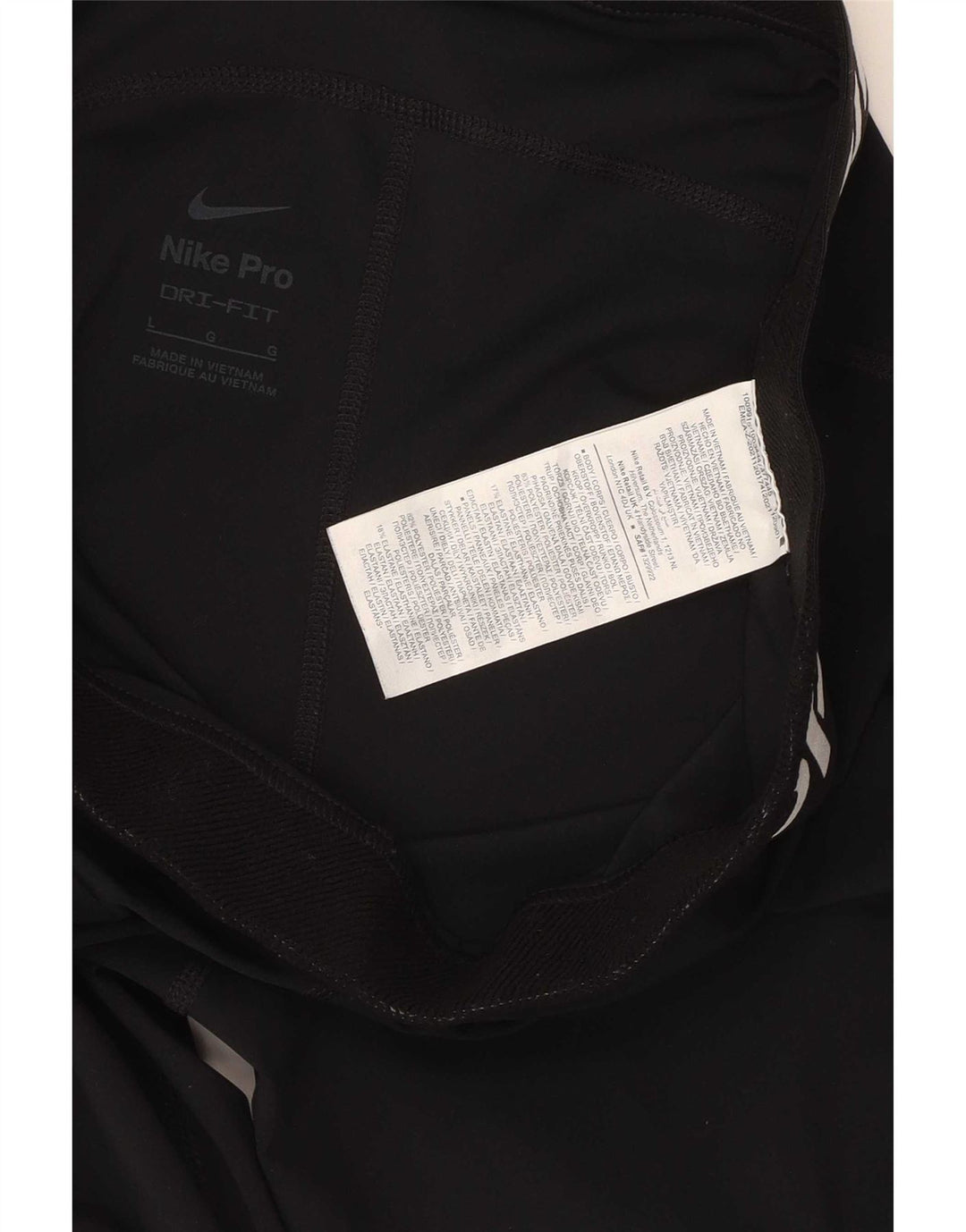 Nike Dri Fit grafiske leggings til kvinder, store sorte polyester