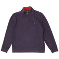 Ted Baker Herre Zip Neck Sweatshirt Jumper Størrelse 3 Medium Navy Blue