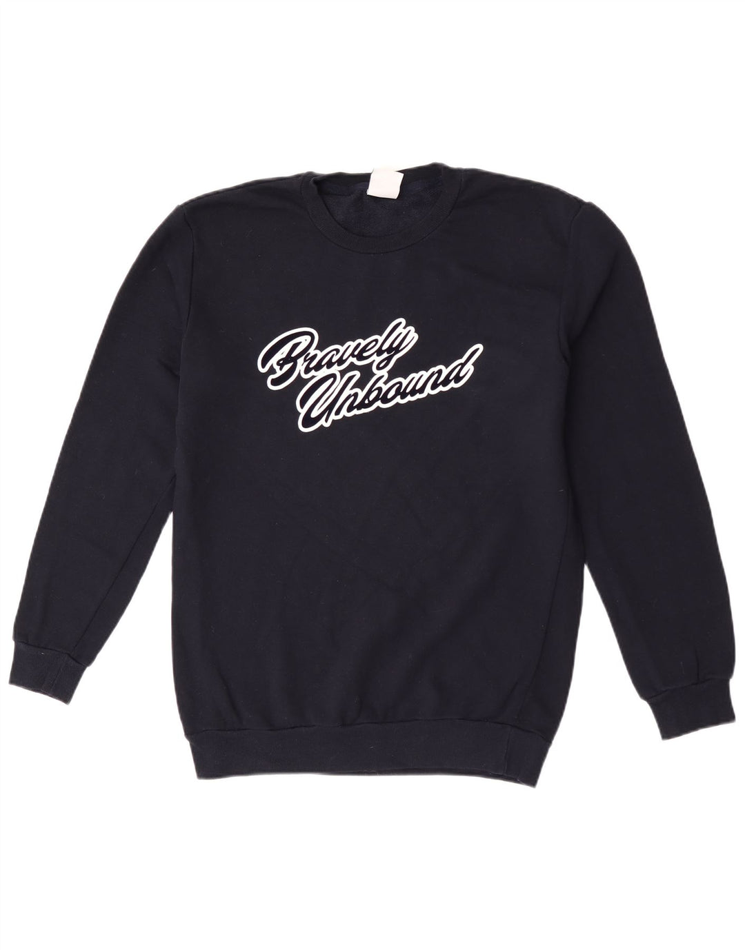 Zara Herre grafisk sweatshirt Jumper Medium Navyblå Bomuld