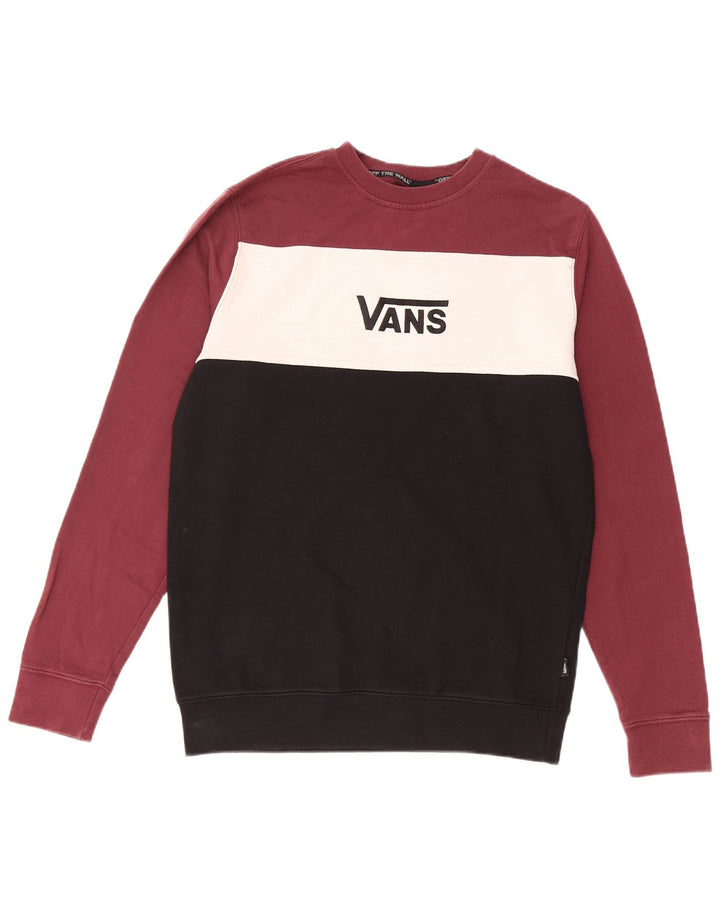 Vans Herre grafisk sweatshirt Jumper Lille flerfarvet Colourblock Bomuld