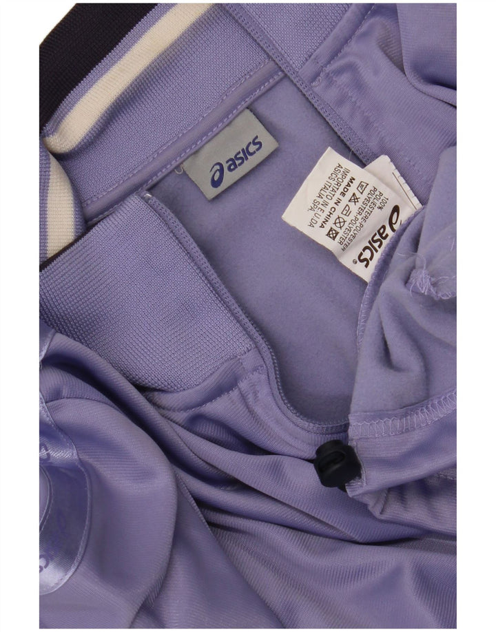 Asics Grafisk træningsdragt topjakke til kvinder UK 12 Medium Lilla Polyester