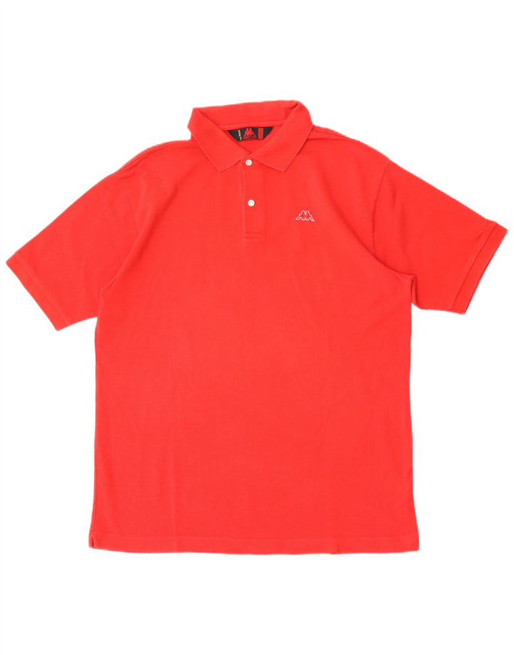 Kappa herre poloshirt XL rød bomuld