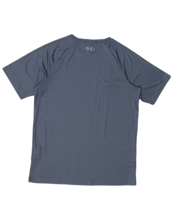 Under Armour Boys T-Shirt Top 13-14 år XL Grå Geometrisk Polyester