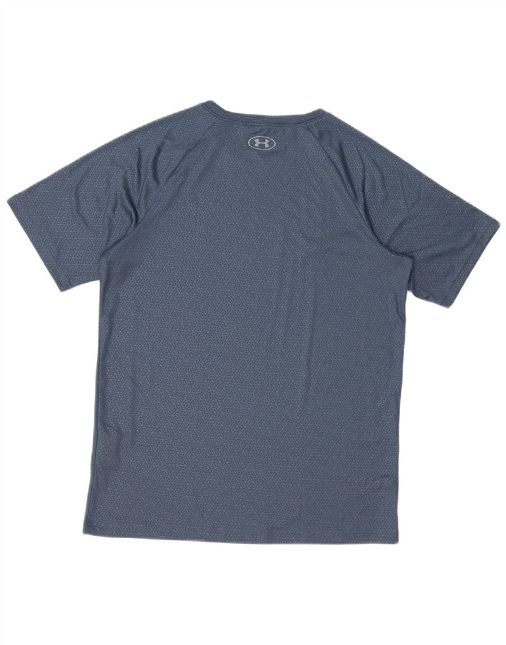 Under Armour Boys T-Shirt Top 13-14 år XL Grå Geometrisk Polyester