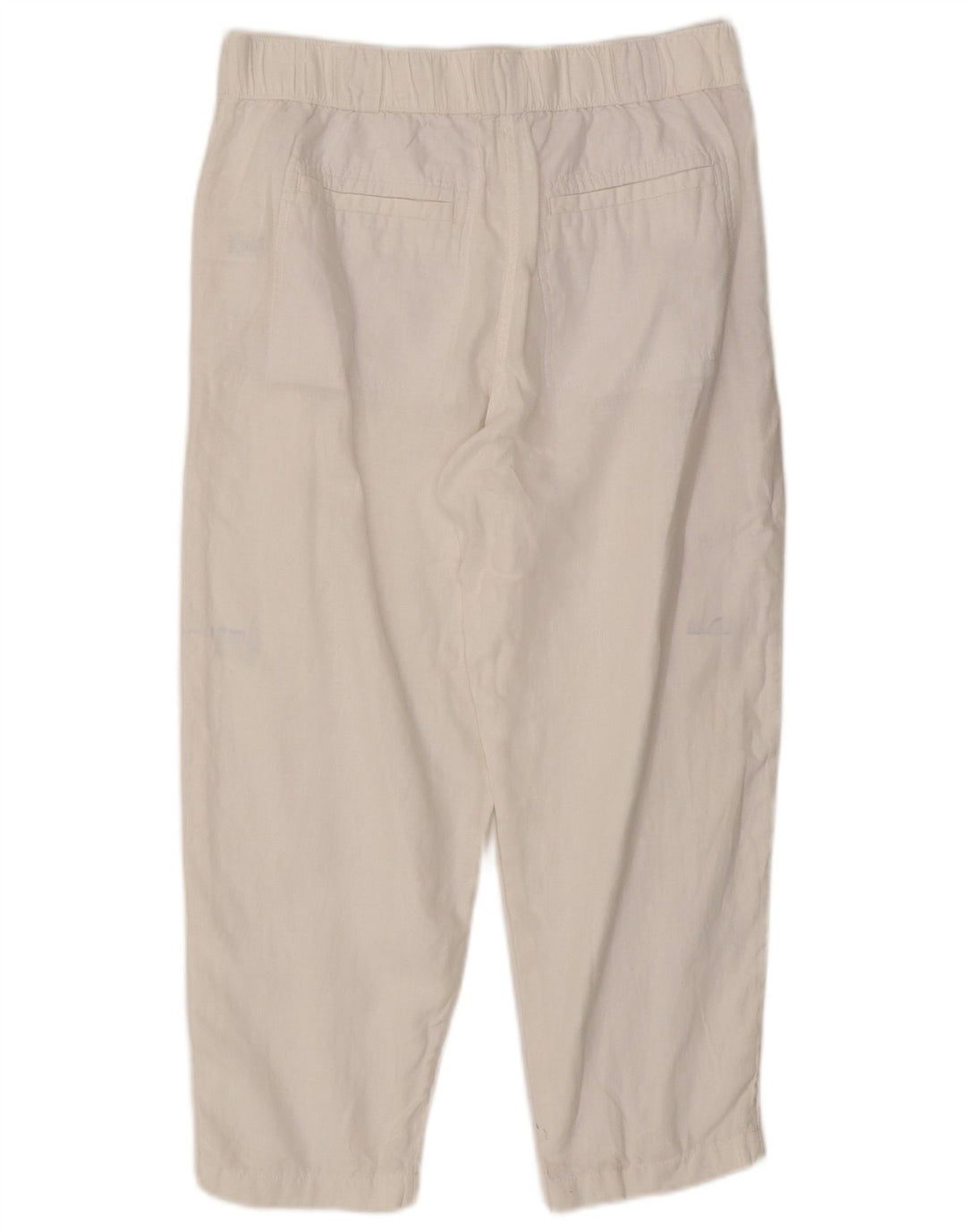 Marks & Spencer Womens Pegged Cropped Trousers UK 16 Large W32 L25 White