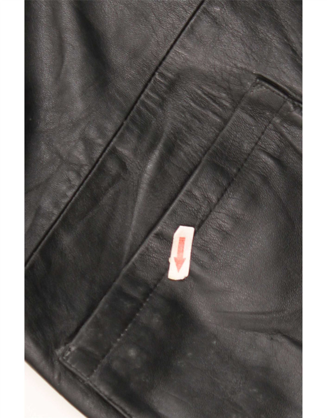 Vintage herre læderjakke IT 52 XL Sort