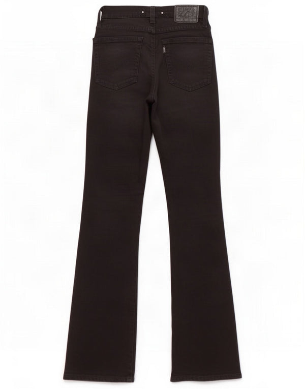 Levi's Womens 725 High Rise Bootcut Jeans W24 L30 Black Cotton
