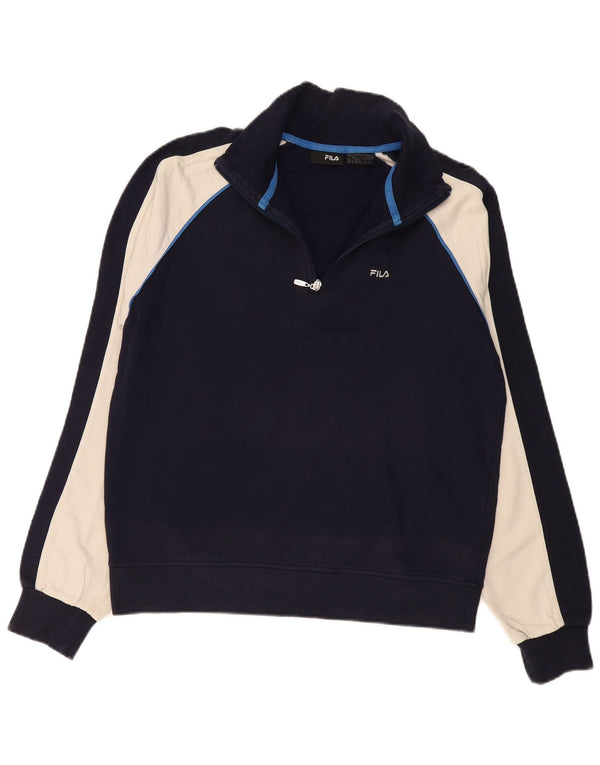 FILA Sweatshirt med lynlås til mænd Medium Marineblå Colourblock