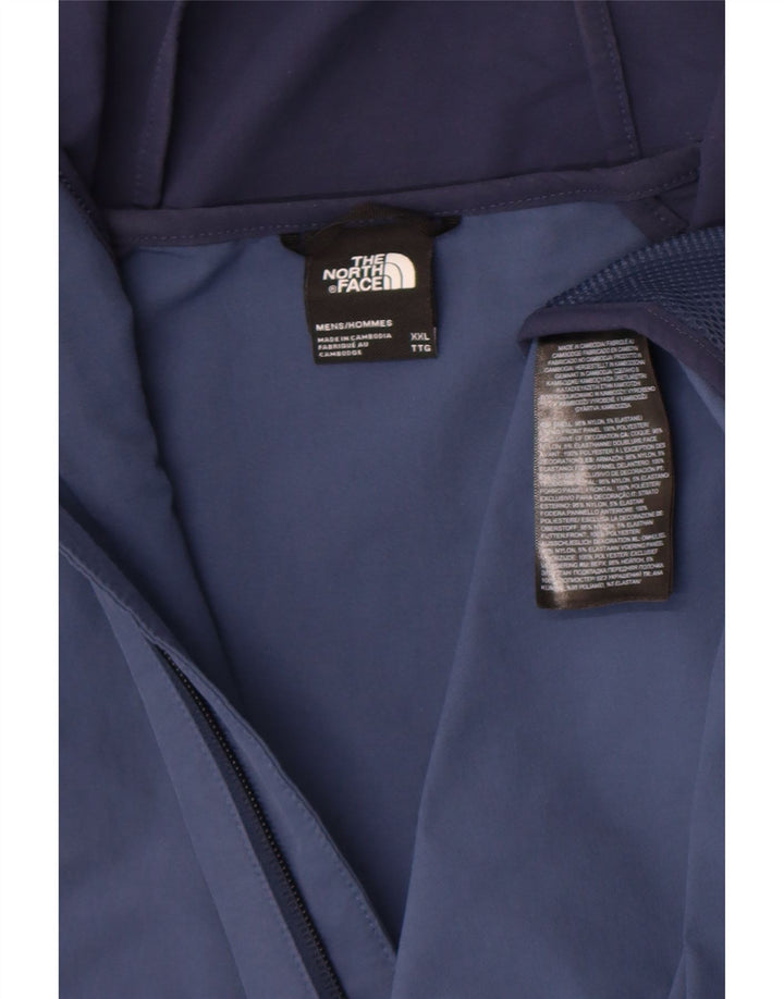 The North Face Herre Hættetrøje Regnjakke UK 44 2XL Blå Colourblock