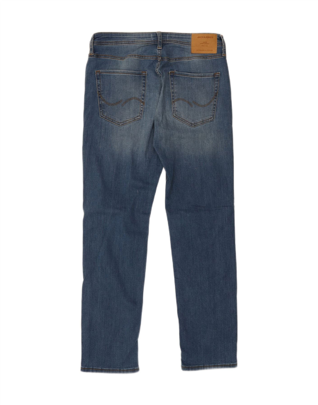 JACK & JONES Straight jeans til mænd W31 L32 Blå bomuld