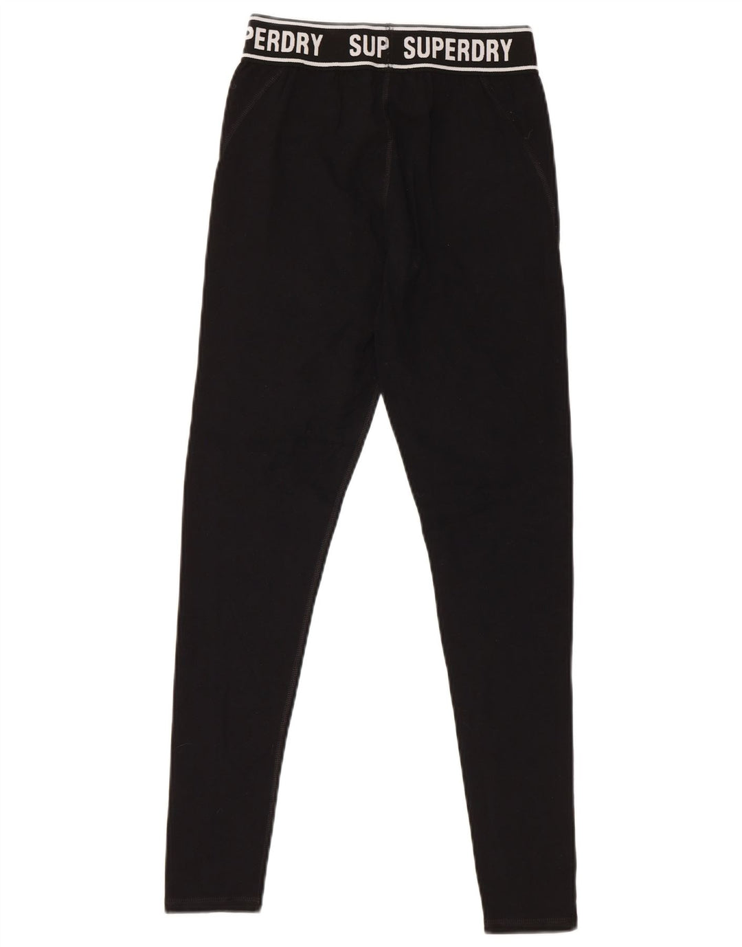 SUPERDRY Grafiske Leggings til kvinder UK 8 Lille sort bomuld