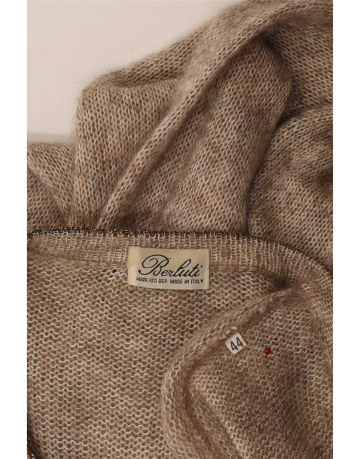 Berluti Dame Grafisk Cardigan Sweater IT 44 Large Beige