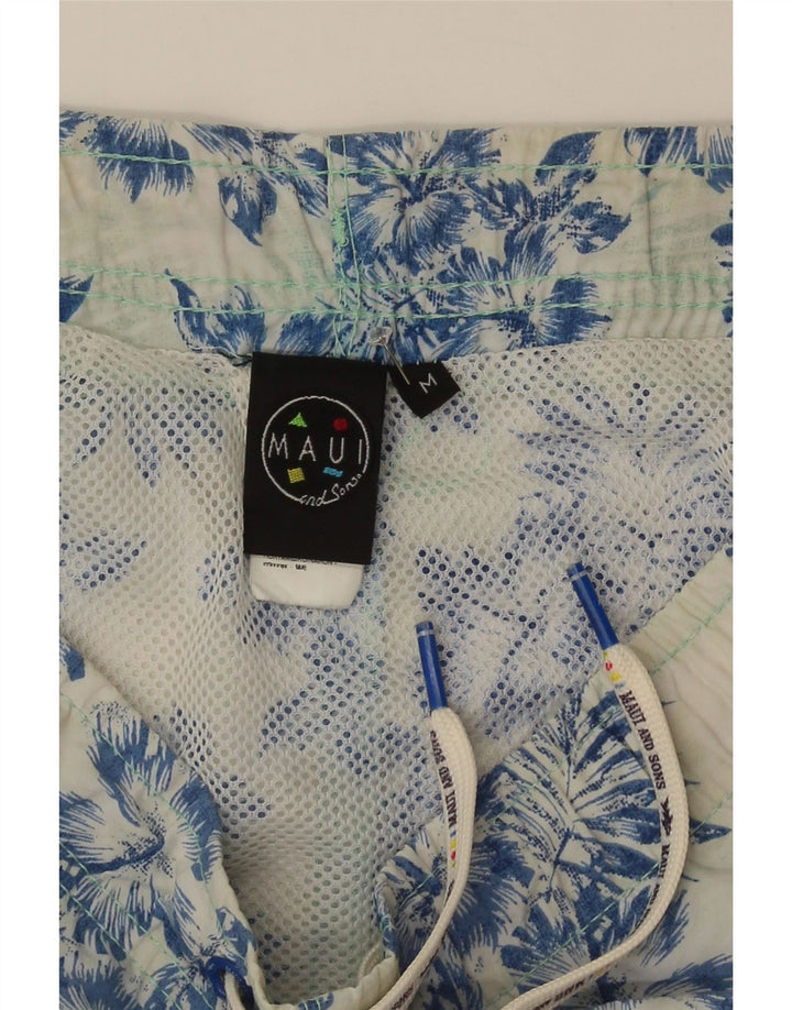 Maui and Sons Badeshorts til mænd Medium Blue Floral Polyamid