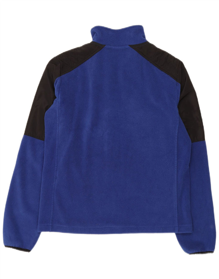 Calvin Klein grafisk fleecejakke til kvinder UK 10 Small Blue Colourblock