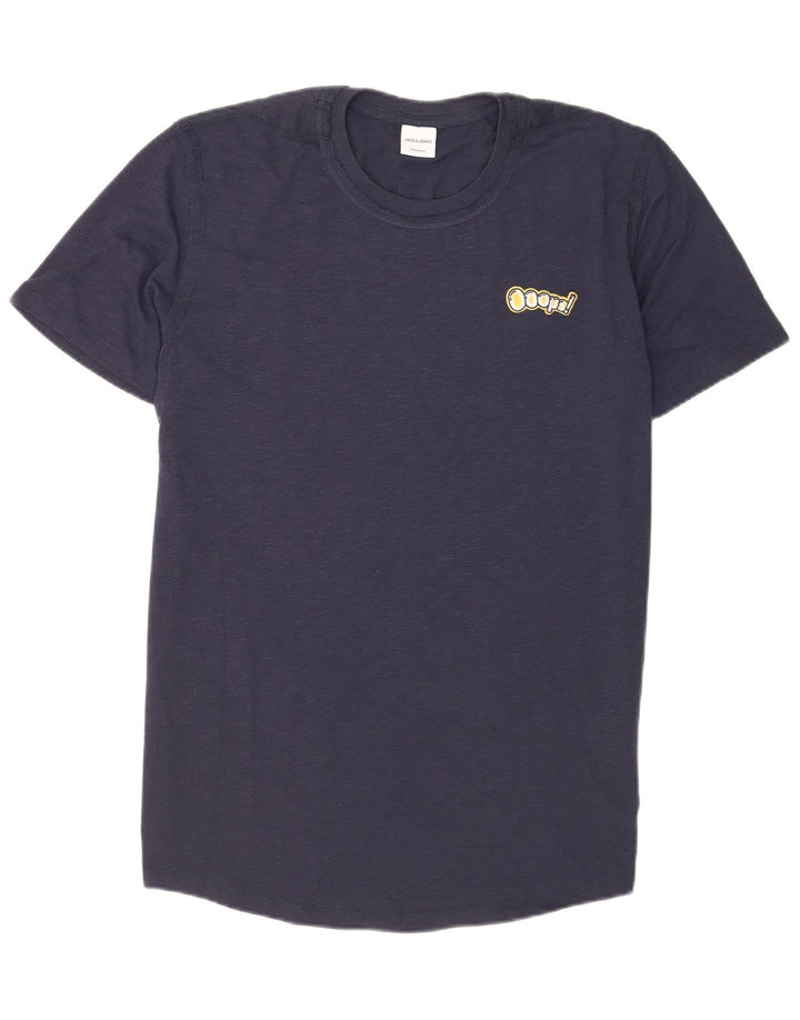 Jack & Jones herre T-shirt top XL marineblå polyester