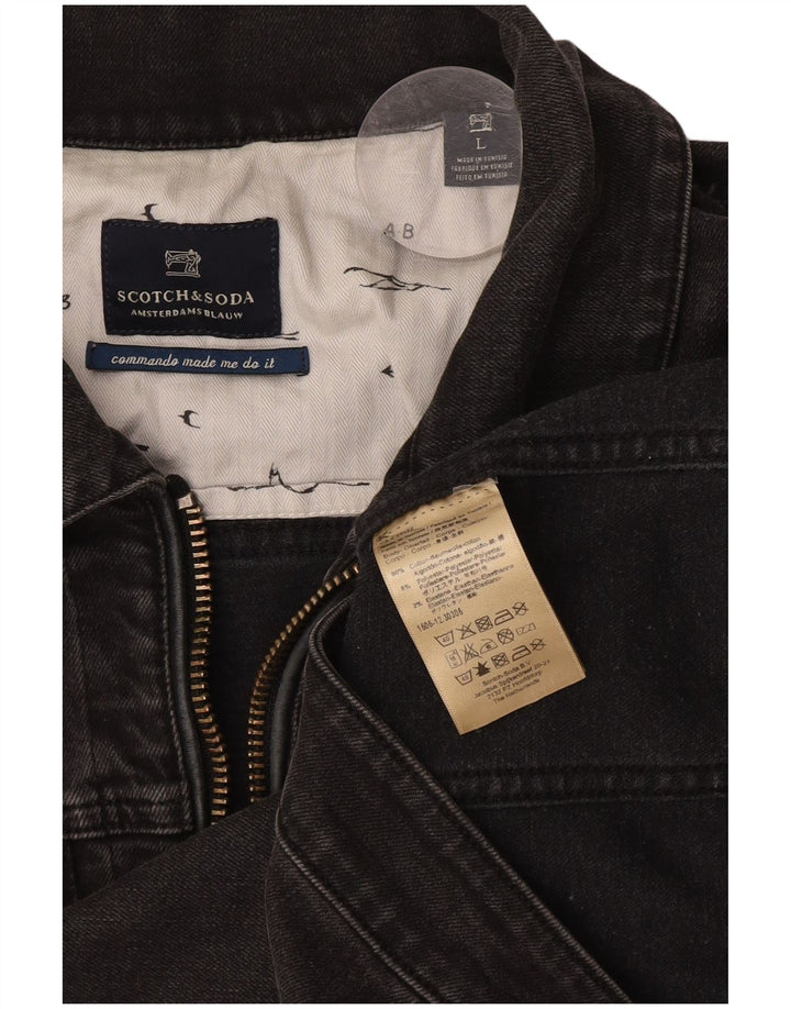 Scotch & Soda Dame denimjakke UK 16 Stor Grå Bomuld
