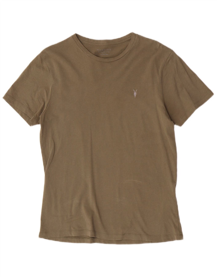 All Saints Herre Regular Fit T-Shirt Top Medium Grøn Bomuld
