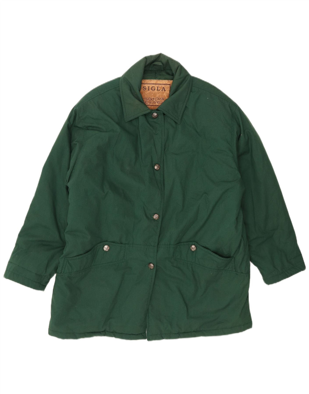 VINTAGE Womens Oversized Overcoat UK 16 Large Green
