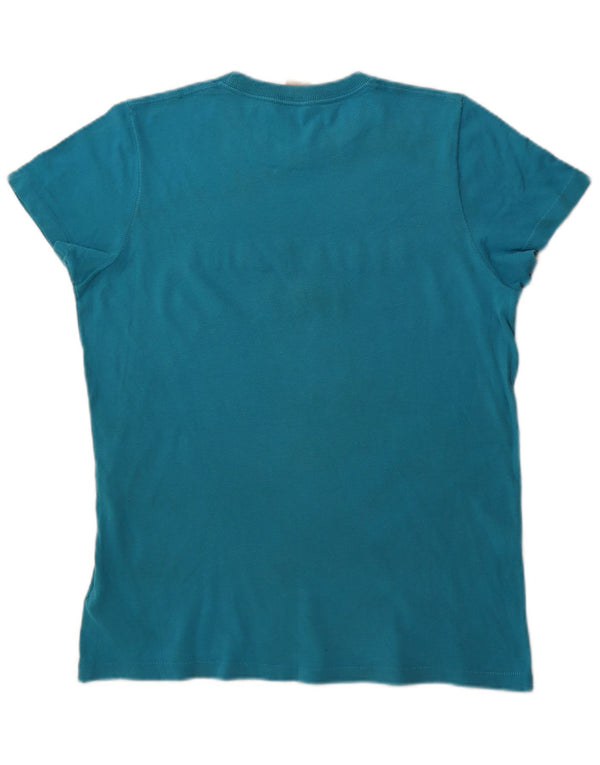 Hollister Herre grafisk T-shirt Top Medium Blue Bomuld