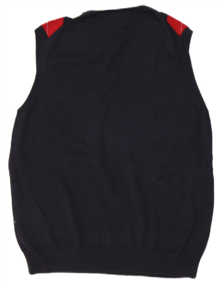 Kappa Herrevest Tank Top Stor Marineblå Argyle/Diamant Bomuld