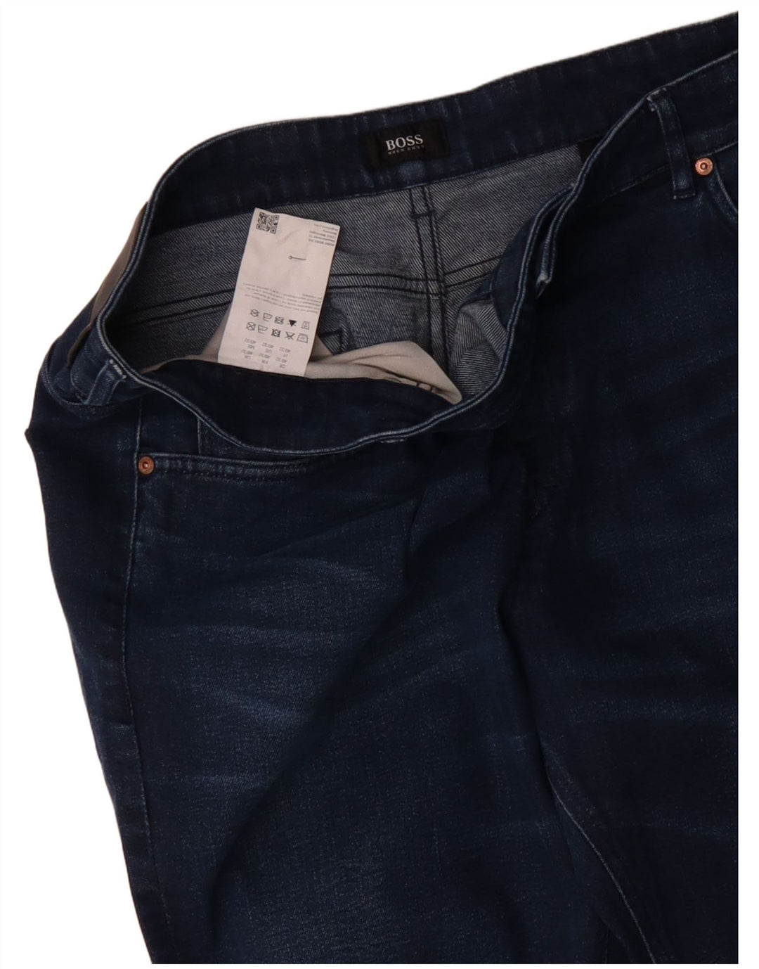 HUGO BOSS Straight jeans til mænd W40 L32 blå bomuld