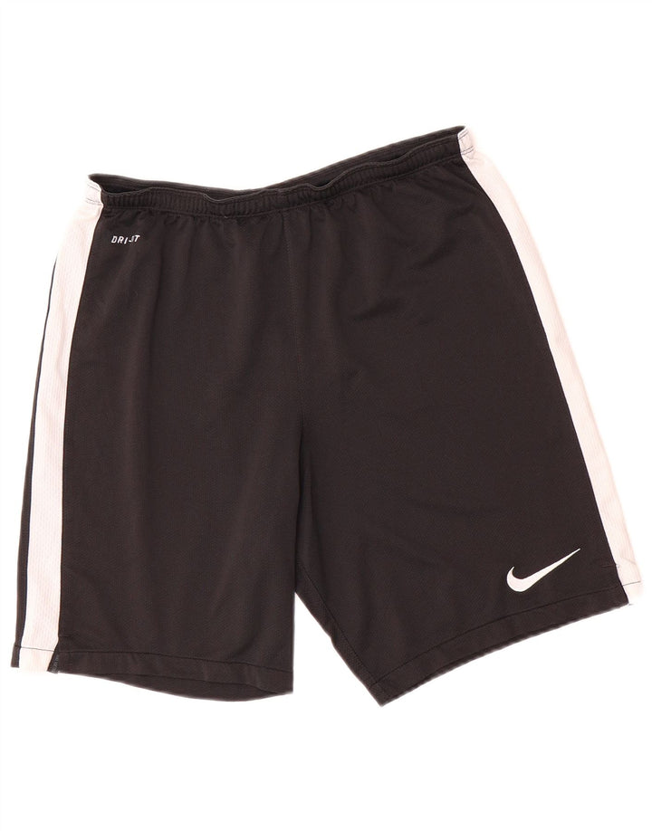 Nike Herre Dri Fit Sportshorts Medium Sort Colourblock Polyester