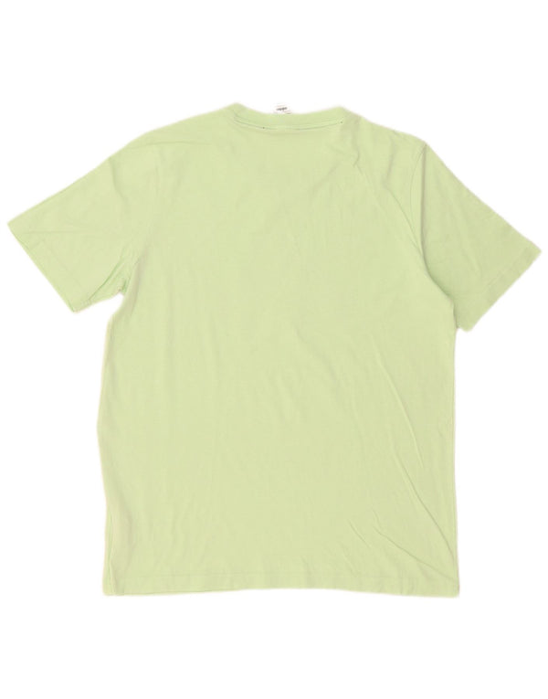 Adidas Mens Graphic T-Shirt Top Medium Green Cotton
