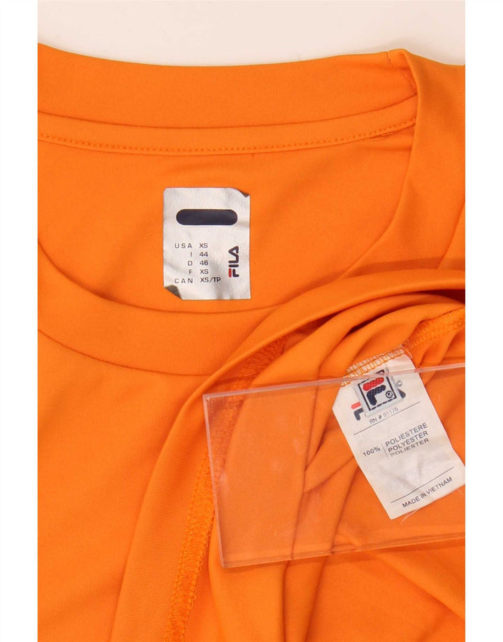 Fila Herre T-Shirt Top IT 44 XS Orange Polyester