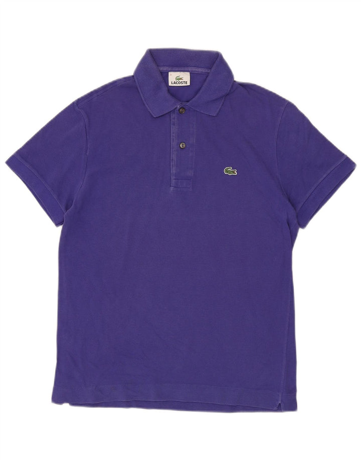 LACOSTE Mens Polo Shirt Size 3 Small Purple Cotton