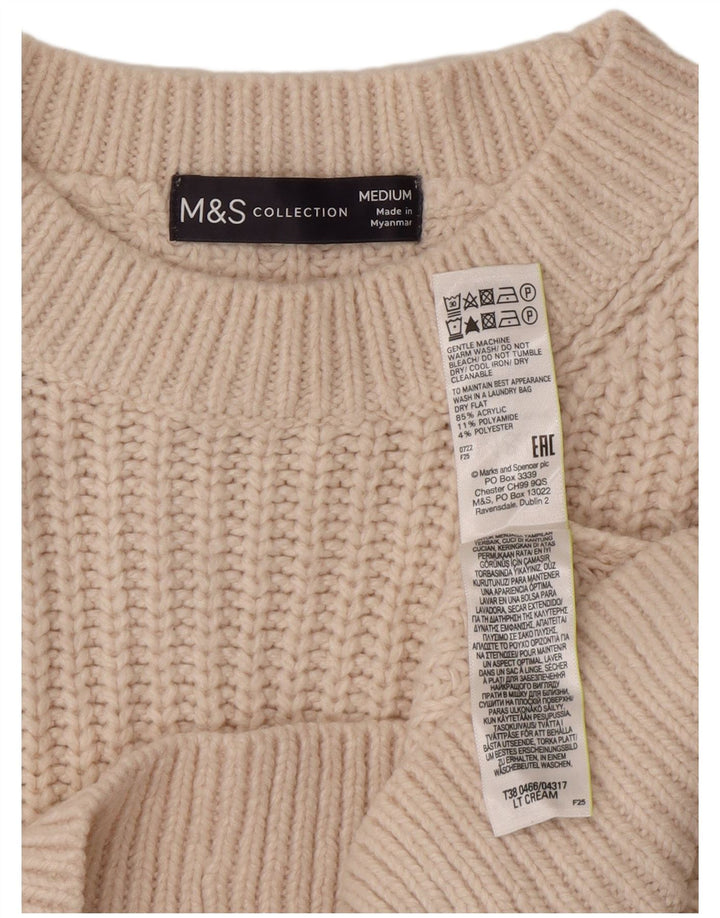 Marks & Spencer Dame sweater med rund hals DK 14 Medium Off White