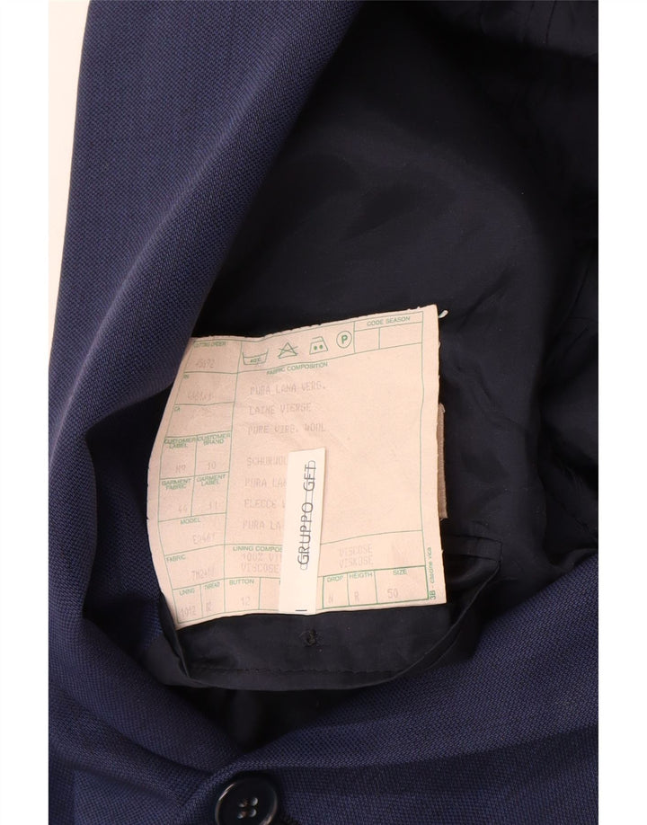 EMANUEL UNGARO Herre 3-knaps blazerjakke IT 50 Stor marineblå