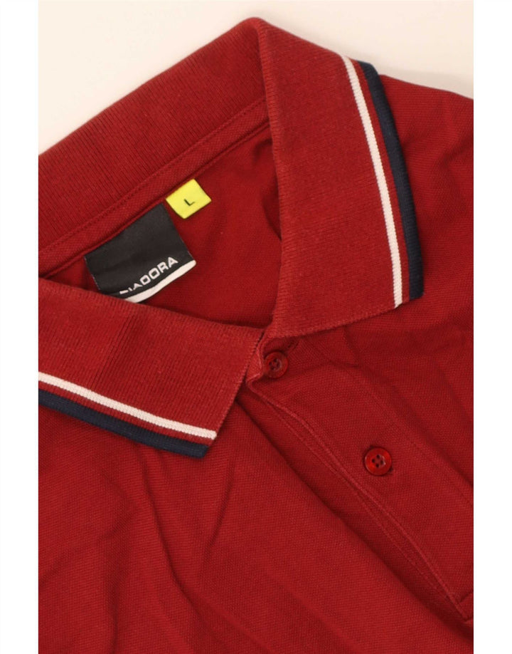Diadora Herre Polo Shirt Large Burgundy