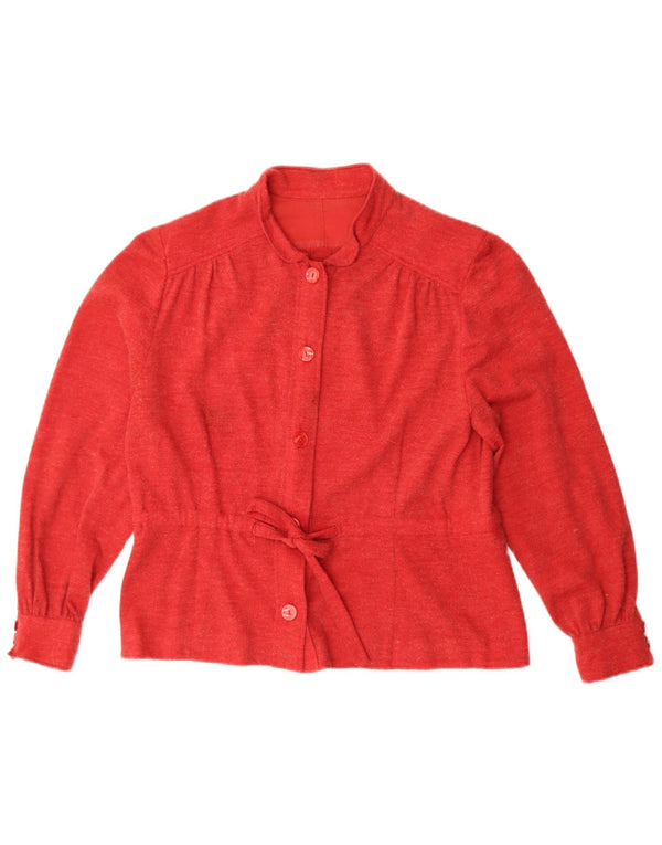Vintage Dame Bomber Jacket UK 16 Large Red