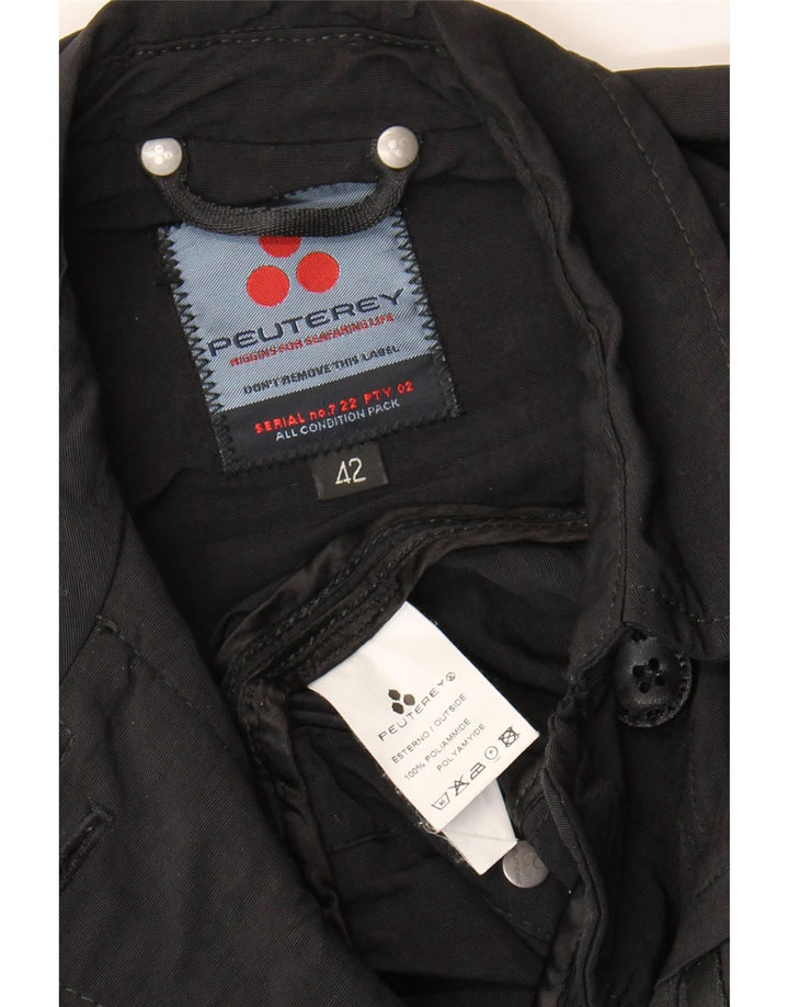 PEUTEREY Womens Utility Jacket IT 42 Medium Black Polyamide Vintage PEUTEREY and Second-Hand PEUTEREY from Messina Hembry 