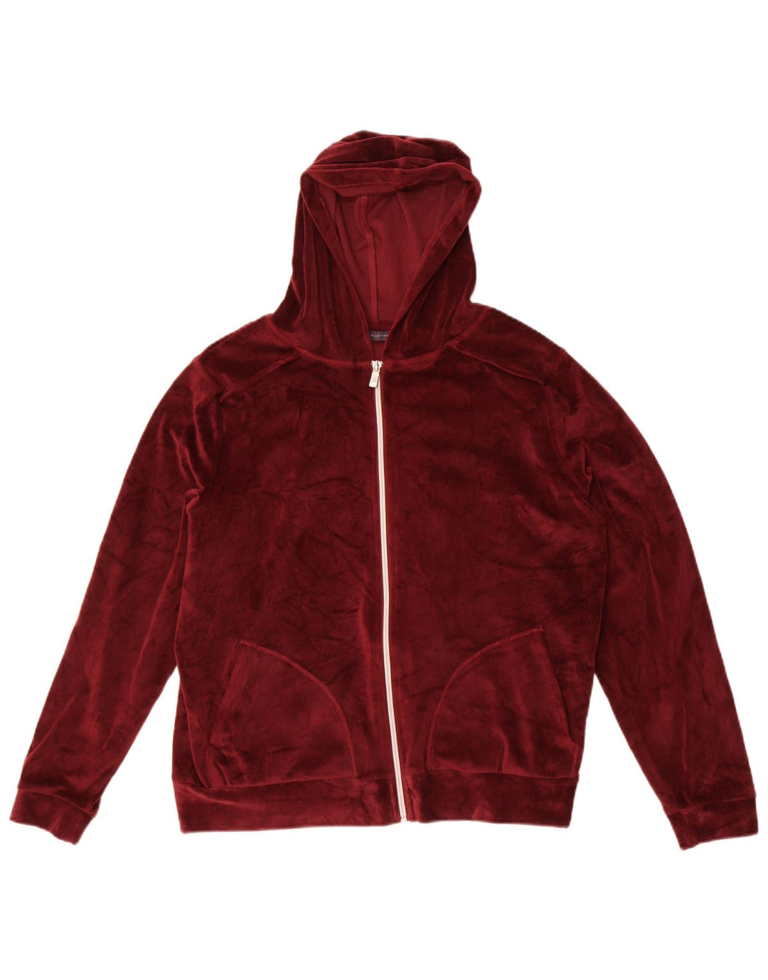 Marks & Spencer Dame Oversized hættetrøje med lynlås UK 12 Medium Burgundy
