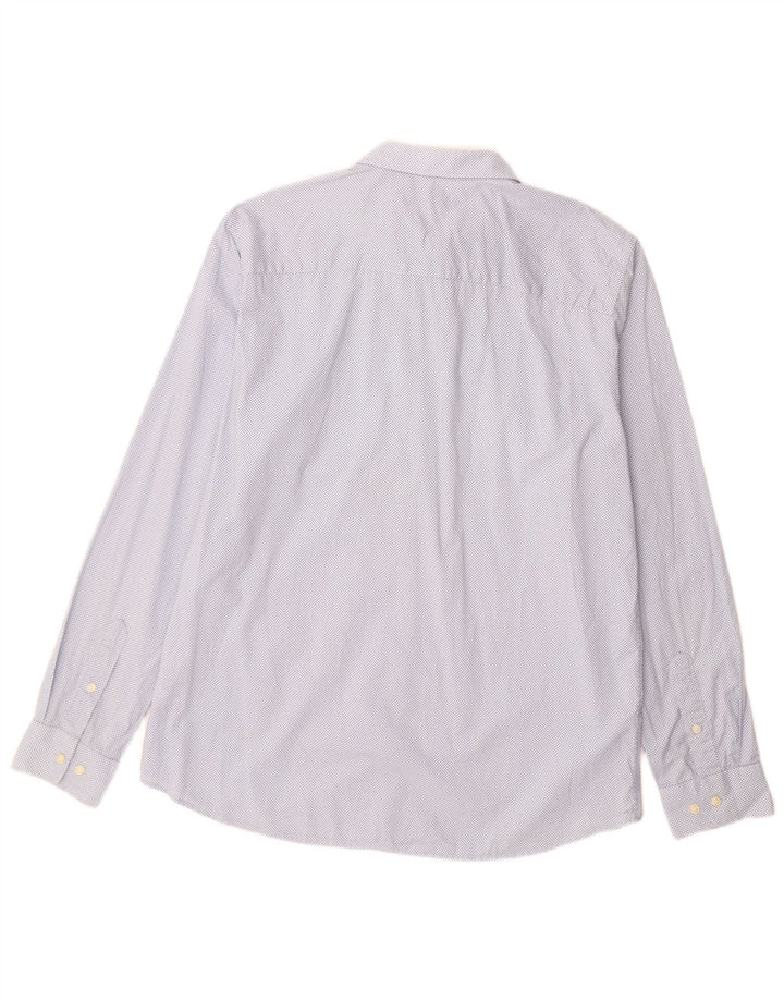 JACK & JONES Premium skjorte herre størrelse 44 XL Blå plettet bomuld