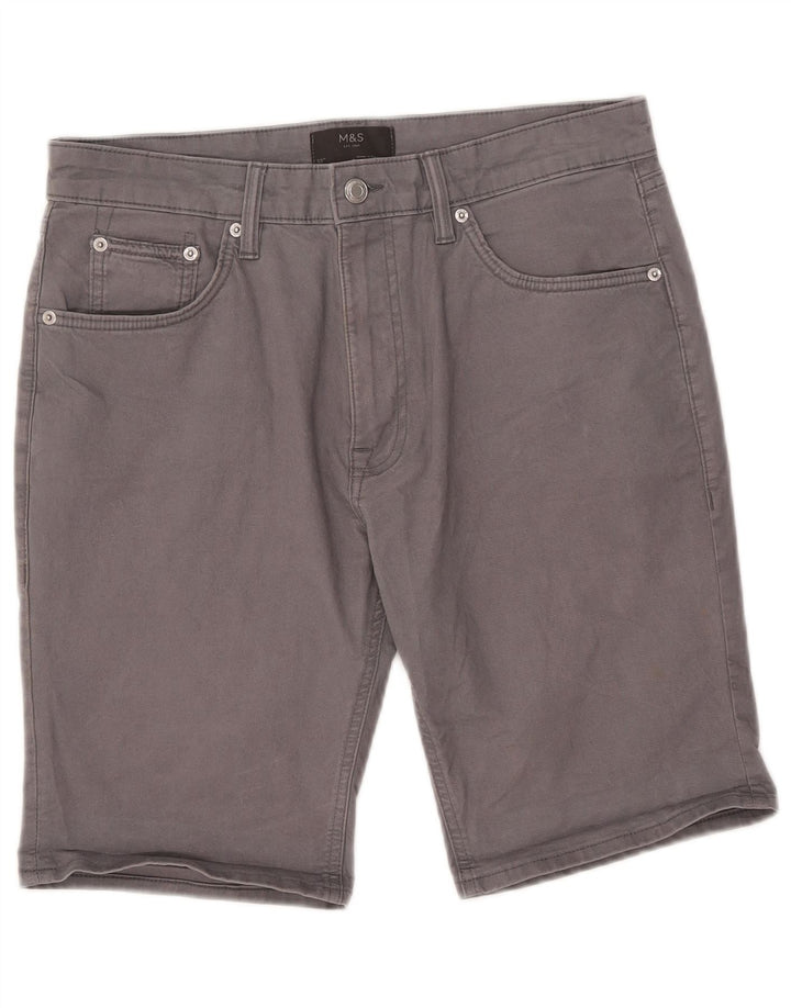 Marks & Spencer Herre Casual Shorts W32 Medium Grey Bomuld