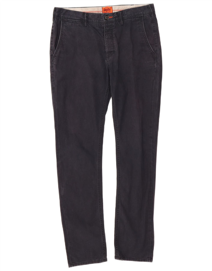 Superdry Herre Slim Fit Chino Bukser Medium W32 L30 Marineblå Bomuld