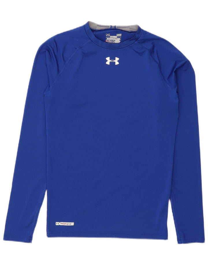 Under Armour Herre Heat Gear Grafisk Top Langærmet Stor Blå Polyester