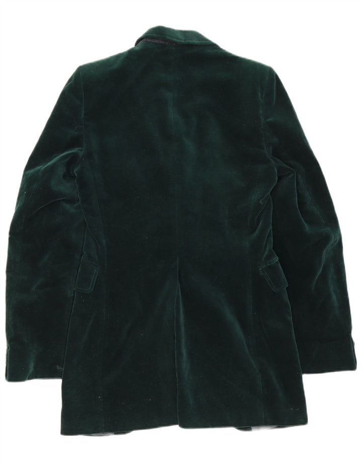 Vintage Herre 1 Knap Velvet Blazer Jacket UK 36 Small Green